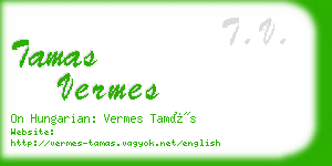 tamas vermes business card